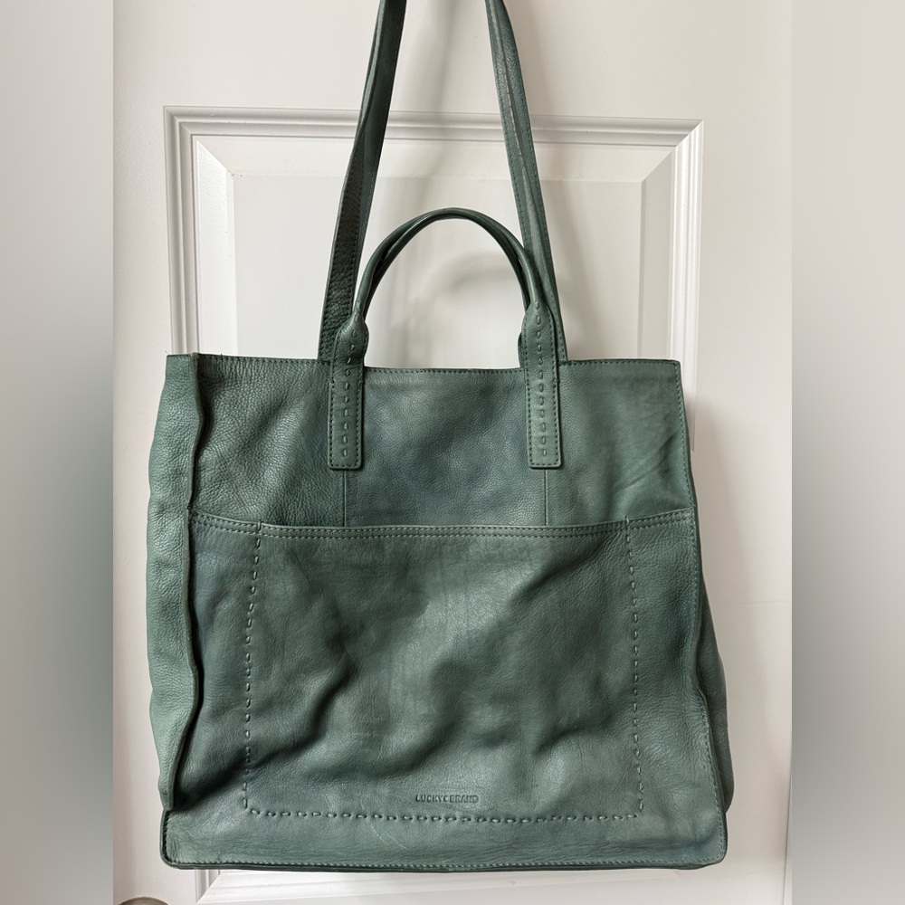 Lucky Brand “Lubi” Sage Green Leather Tote